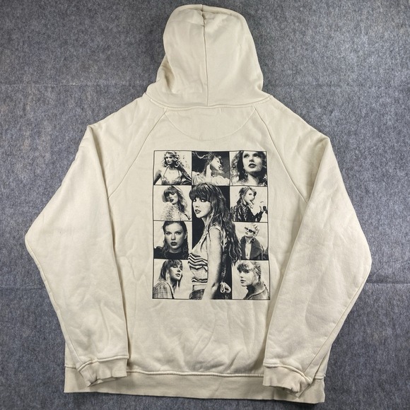 Taylor Swift The Eras Tour Hoodie Sweatshirt Cream Size XL Pop Music - Picture 1 of 10